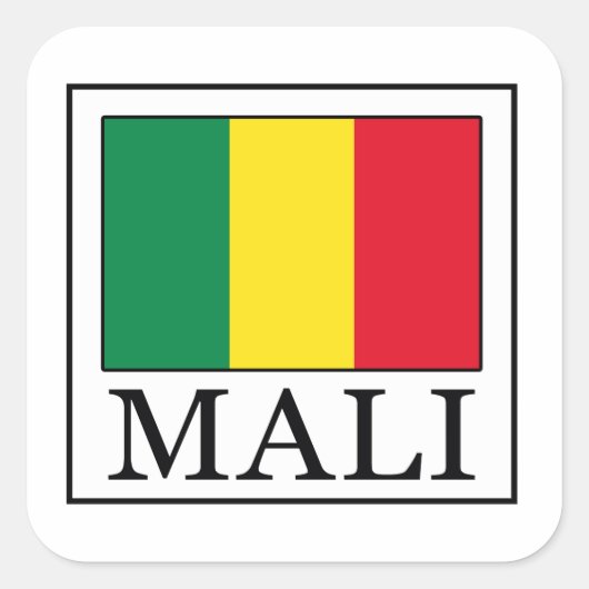 Mali Vierkante Sticker (Voorkant)