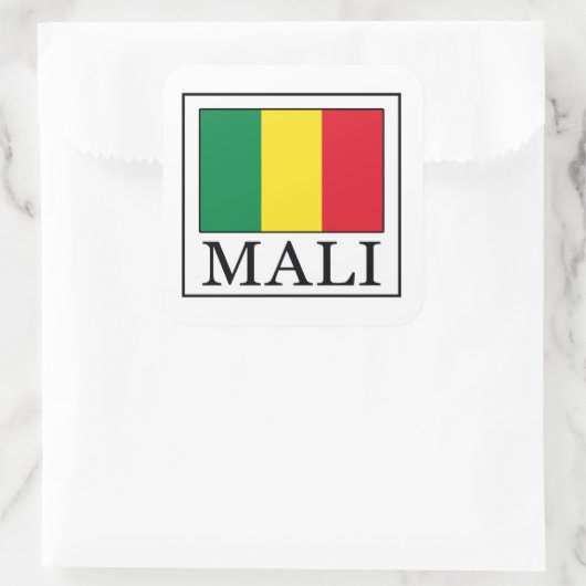 Mali Vierkante Sticker (Tas)