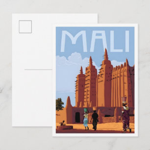 Mali Vintage Reizen Briefkaart
