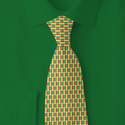 Mali Vlag Baksteenpatroon Stropdas