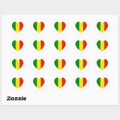Mali vlag hart ronde sticker (Vel)