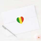Mali vlag hart ronde sticker (Envelop)
