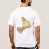Mali Vlag + Kaart + Tekst T-Shirt (Achterkant)