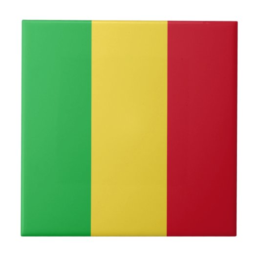 Mali Vlag Keramische Tegel Tegeltje (Voorkant)