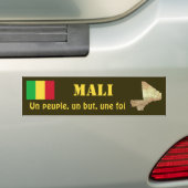 Mali Vlag + Landkaart Bumpersticker (Op auto)