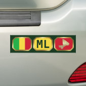 Mali Vlag Landkaart Code Bumpersticker (Op auto)