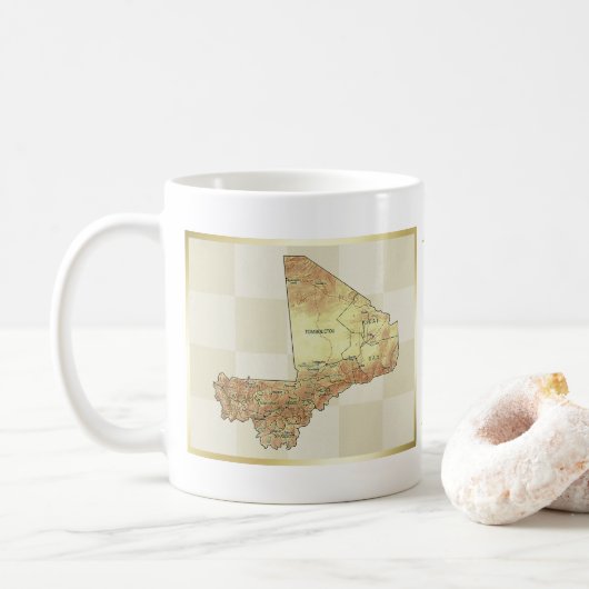Mali Vlag + Landkaart Mok (Met donut)