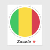 Mali Vlaggen Ronde Sticker (Vel)