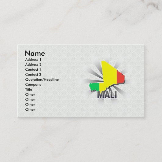 Mali Vlaggenkaart 2.0 Visitekaartje (Voorkant)