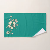 Malia Hawaiian Hibiscus Floral Coordinate - Jade Bad Handdoek (Handdoek)
