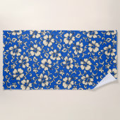 Malia Hawaiian Hibiscus Tropical Floral - Royal Strandlaken (Voorkant)