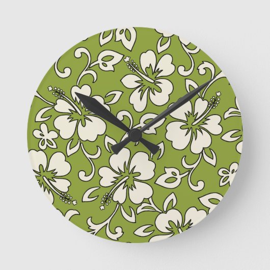 Malia Hibiscus Hawaïaanse wandklokken (Voorkant)