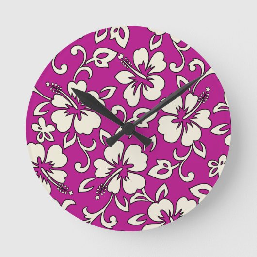 Malia Hibiscus Hawaïaanse wandklokken (Voorkant)