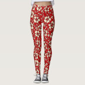 Malia Hibiscus Hawaiiaans tropisch bloemzaad Leggings (Voorkant)