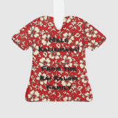 Malia Hibiscus Hawaiian  Aloha Shirt Ornament (achterkant)