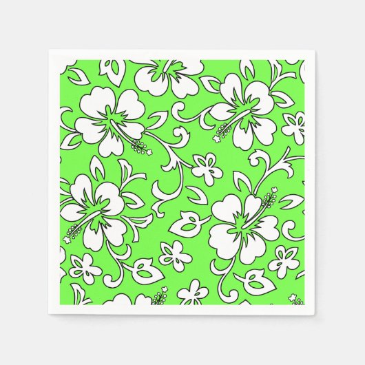 Malia Hibiscus Hawaiian Bloem Servetten (Voorkant)