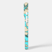 Malia Hibiscus Hawaiian Floral Aqua Cream  Case-Mate iPhone Case (Achterkant / Links)