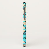 Malia Hibiscus Hawaiian Floral Aqua Cream Case-Mate iPhone Case (Achterkant/links)