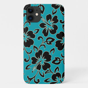 Malia Hibiscus Hawaiian Floral Blauwgroen Case-Mate iPhone Case