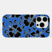 Malia Hibiscus Hawaiian Floral Royal en Black Case-Mate iPhone Case (Achterkant (horizontaal))