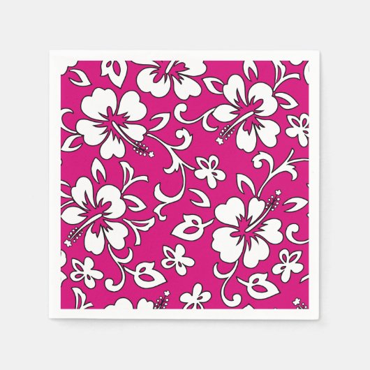 Malia Hibiscus Hawaiian Floral Servetten (Voorkant)