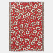 Malia Hibiscus Hawaiian Floral Throw Blanket Deken (Voorkant Verticaal)