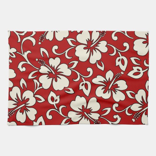 Malia Hibiscus Hawaiian Kitchen Towel Theedoek (Horizontaal)