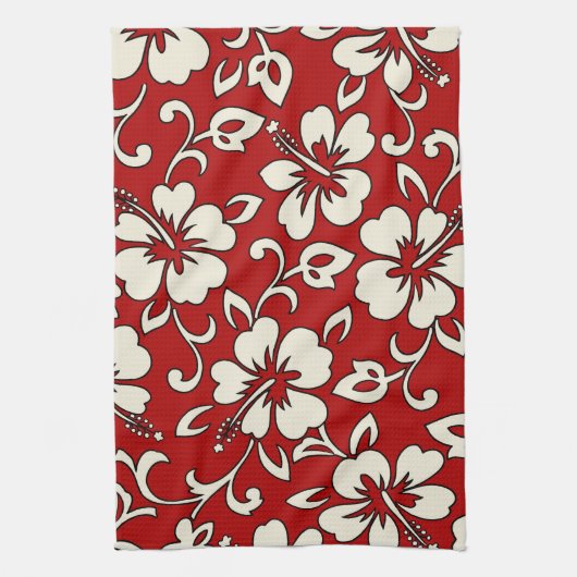 Malia Hibiscus Hawaiian Kitchen Towel Theedoek (Verticaal)