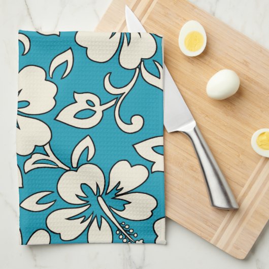 Malia Hibiscus Hawaiian Kitchen Towel Theedoek (Quarter Fold)