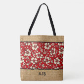 Malia Hibiscus Hawaiian Monogram Beach tas (Voorkant)