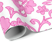 Malia Hibiscus Hawaiian Pareau Print Cadeaupapier (Rol Hoek)