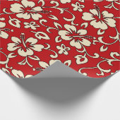 Malia Hibiscus Hawaiian Pareau Print Cadeaupapier (Hoek)