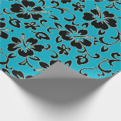 Malia Hibiscus Hawaiian Pareau Print Cadeaupapier (Hoek)