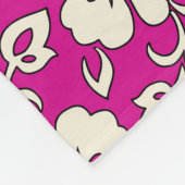 Malia Hibiscus Hawaiian Pareau Print Fleece Deken (Hoek)