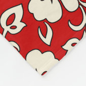 Malia Hibiscus Hawaiian Pareau Print Fleece Deken (Hoek)