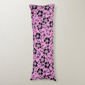 Malia Hibiscus Hawaiian Pareau Print Lichaamskussen (Voorkant Verticaal)