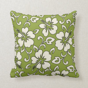Malia Hibiscus Hawaiian Reversible Square Kussens