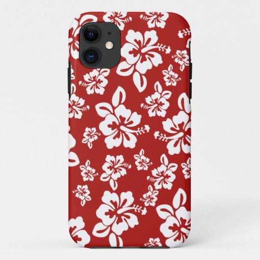 Malia Hibiscus - Red Hawaiian Pareau Print Case-Mate iPhone Case (Achterkant)