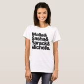 Malia & Sasha & Barack & Michelle T-shirt (Voorkant volledig)