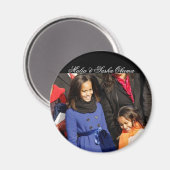 Malia & Sasha Obama Magneet (Voorkant / Achterkant)