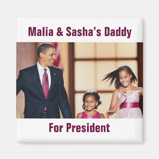 Malia & Sasha Obama magneet (Voorkant)
