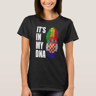 Malian en Kroatisch mix-DNA-erfgoedvlaggenpremie T-shirt