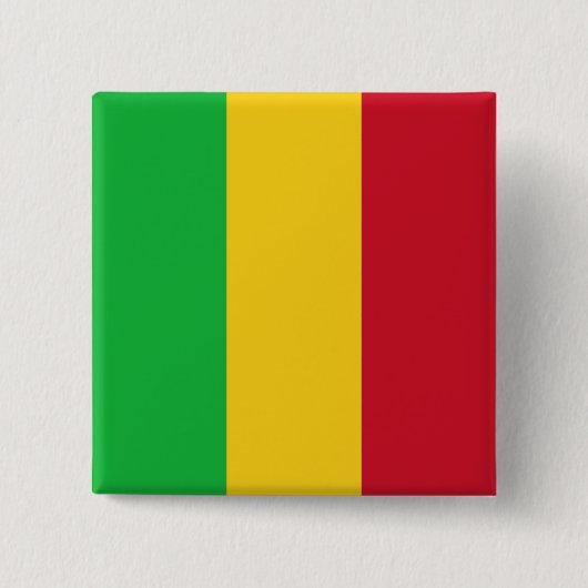 Malian Flag Vierkante Button 5,1 Cm (Voorkant)