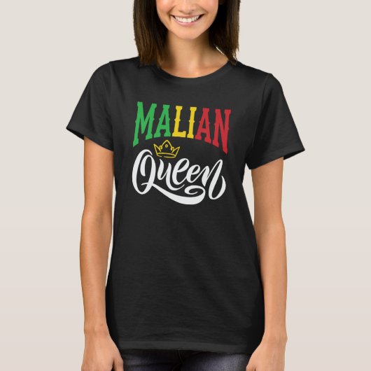 Malian Queen Mali Malian Mali Flag T-shirt (Voorkant)