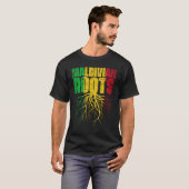 Malian Roots Mali Vlag erfgoed T-shirt (Voorkant volledig)