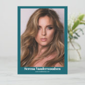 Malibu 5 Modeling Comp Card | Dubbelzijdig Kaart (Staand voorkant)
