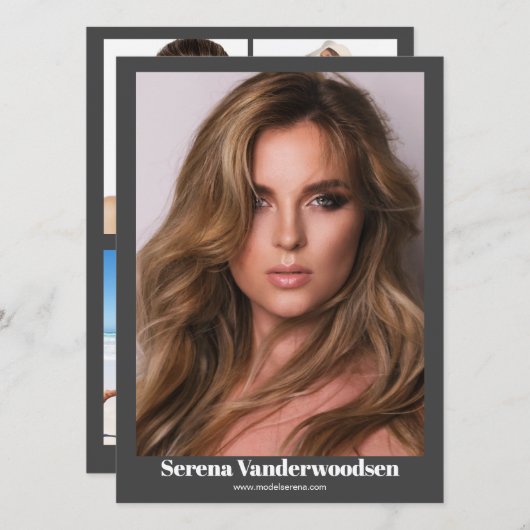 Malibu 5 Modeling Comp Kaart | dubbelzijdig (Voorkant / Achterkant)