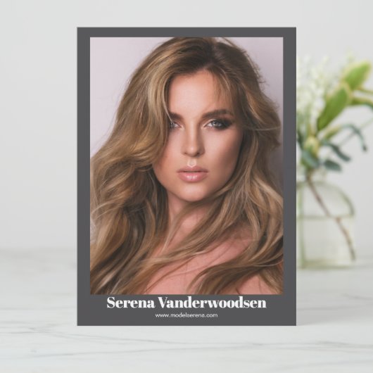 Malibu 5 Modeling Comp Kaart | dubbelzijdig (Staand voorkant)