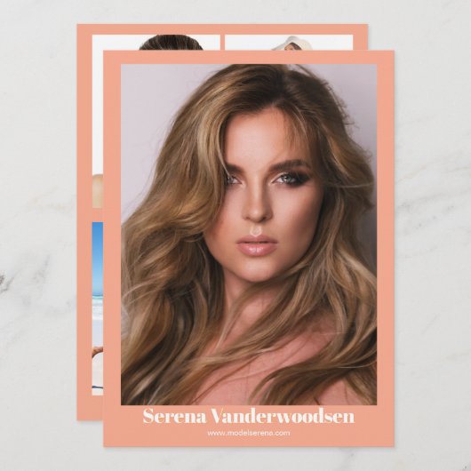 Malibu 5 Modeling Comp Kaart | dubbelzijdig (Voorkant / Achterkant)