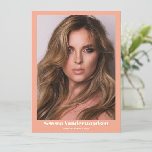 Malibu 5 Modeling Comp Kaart | dubbelzijdig (Staand voorkant)